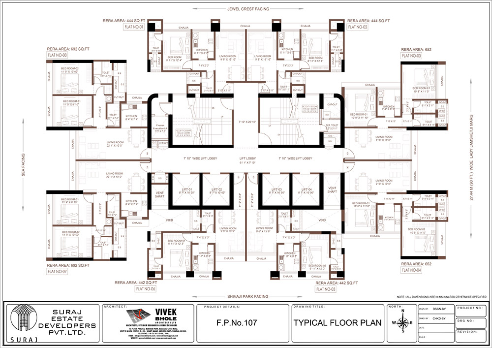 Floor Plan for 1bhk in Mahim & 2bhk in Mahim at Suraj Vitalis by Suraj Estate