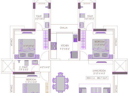 Suraj Lumina 3 BHK