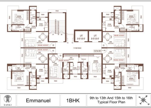 Suraj Emmanuel Plan - 1 BHK